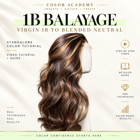 1B Balayage Color Tutorial